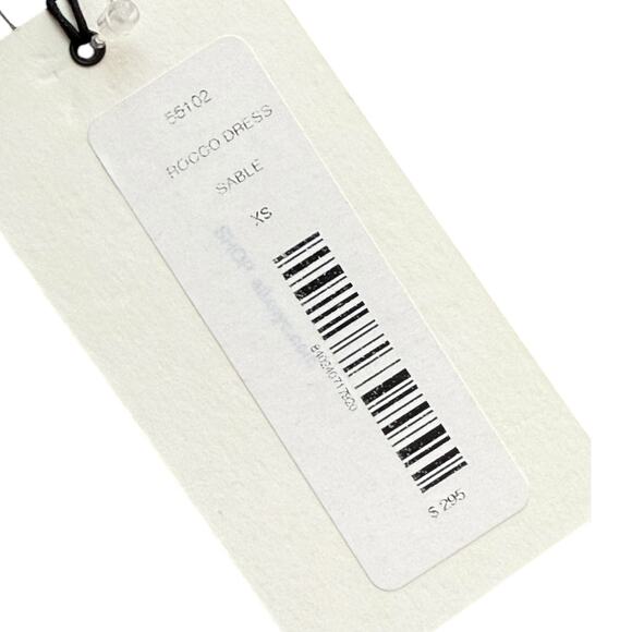 NWT Alix NYC Vegan Leather Midi Dress beige halter side slit bodycon sz XS - Picture 10 of 12